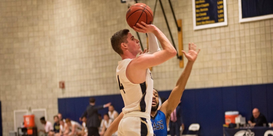Men's Basketball Caps Off Home Schedule With 84-57 Win Over Rivier