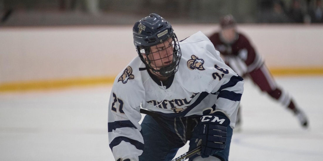 Men’s Hockey Snaps Skid with First-Ever Win Over Endicott, 4-3