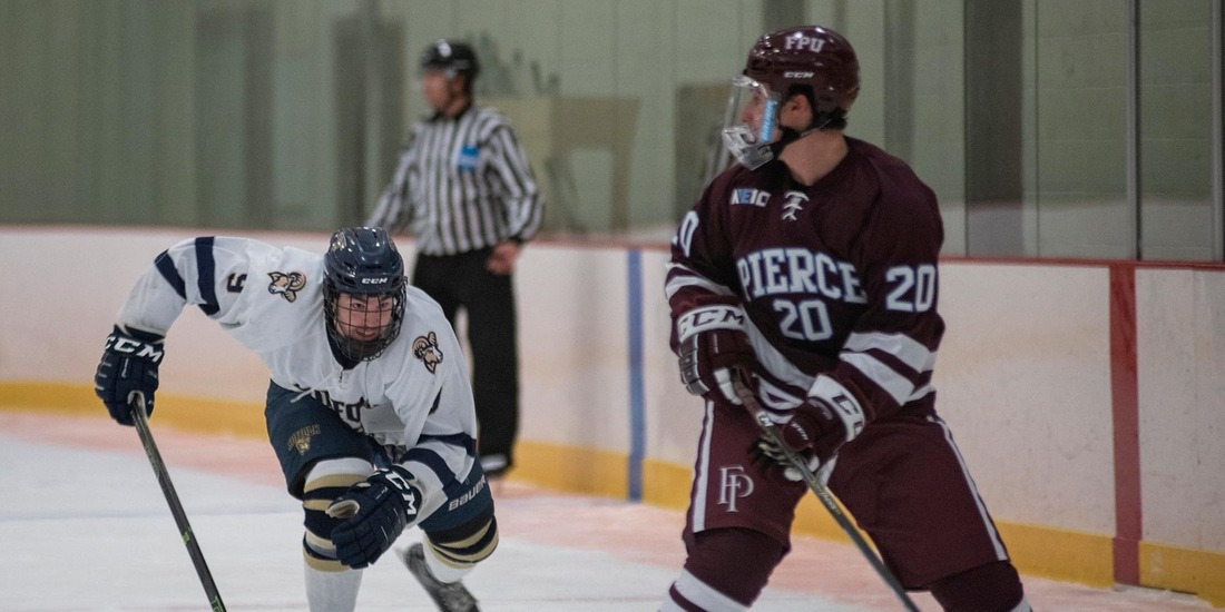 Men’s Hockey Lifts Lid on 40th Season with 3-2 Win at Franklin Pierce 