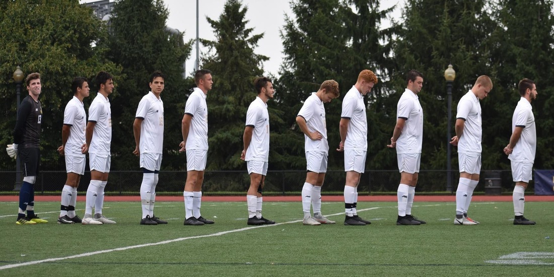 Men’s Soccer Closes GNAC Action with 2-0 Loss at Norwich