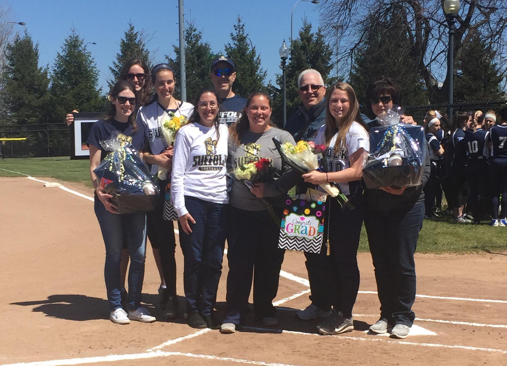 Softball Sends Seniors Off with Rivier Sweep Saturday