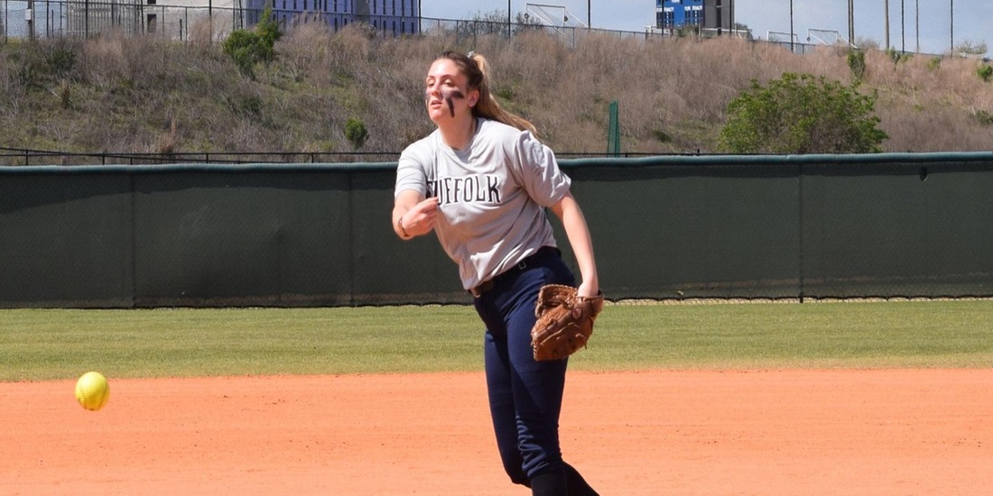 Softball Storms Past Simmons, 10-1, in Game 1
