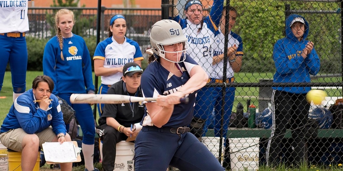 Softball Hits Past USJ, 8-5, in Game 2