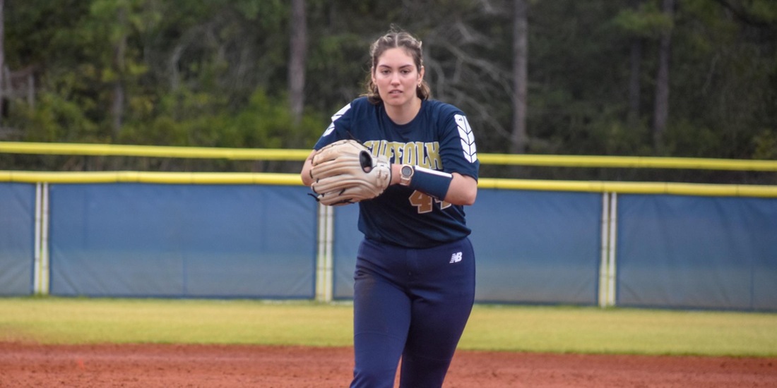 Softball Secures Pitcher’s Duel 2-0 Win Over Wentworth in Game 1