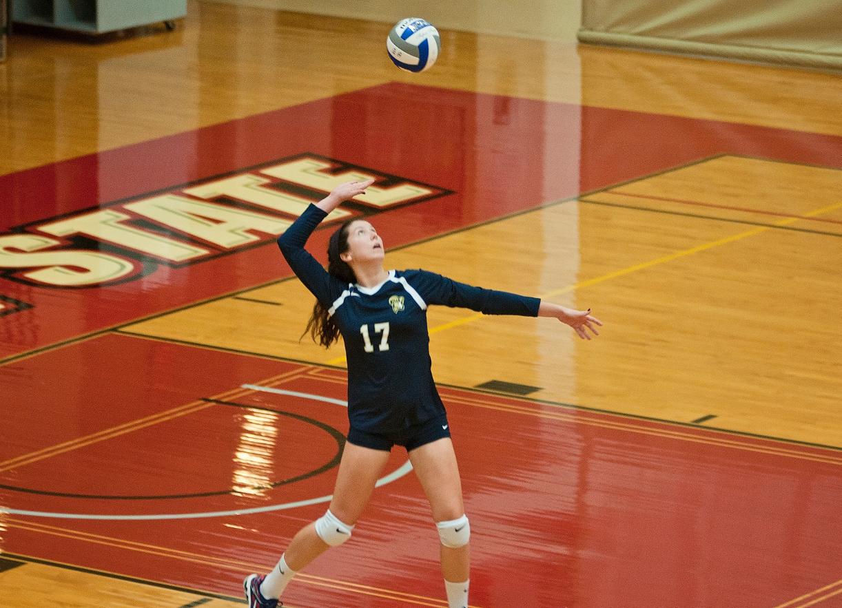 Volleyball Slides Past Mass. Maritime in Season Opener