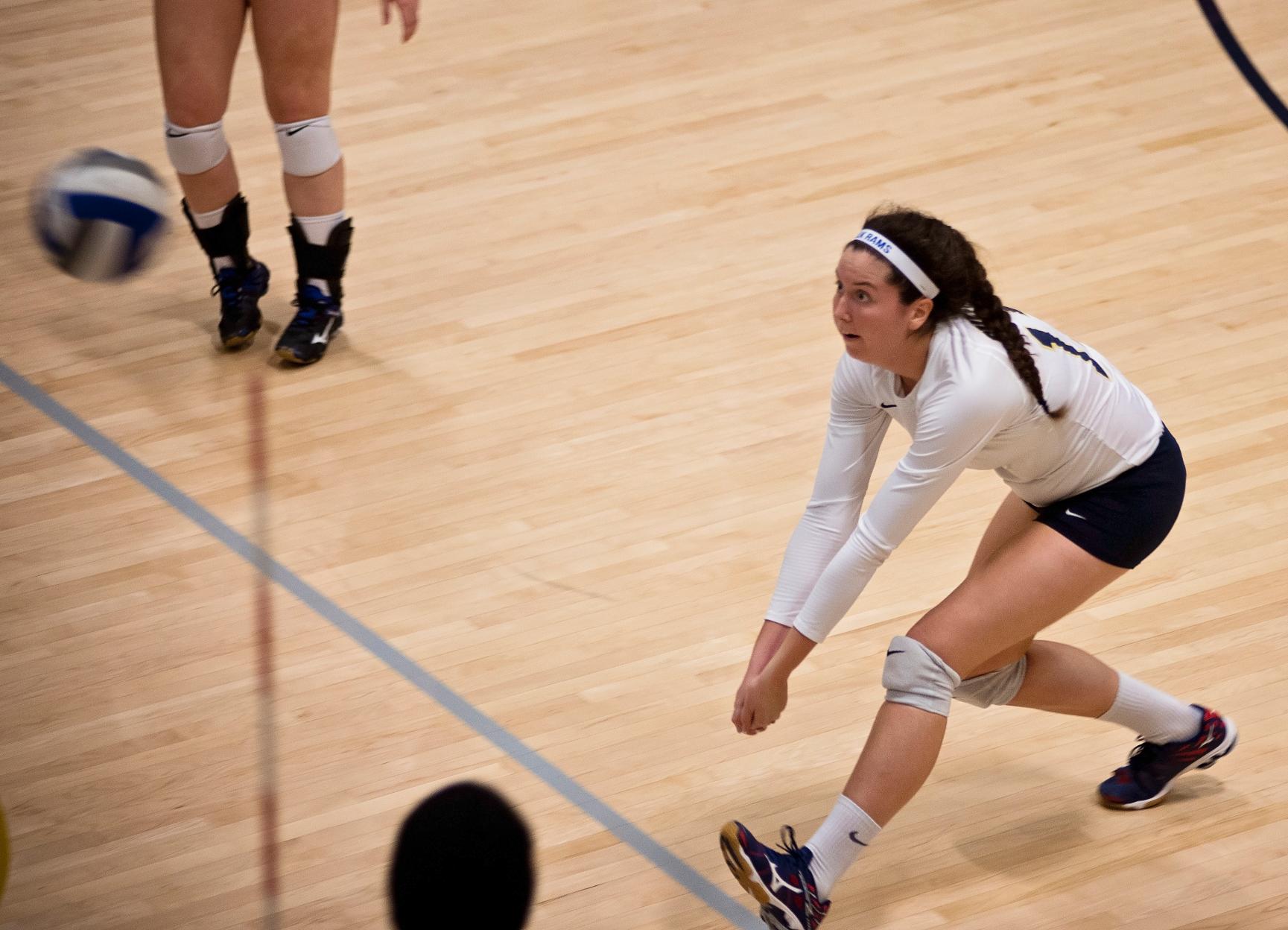 Volleyball Slips in Straight Sets at Plymouth State