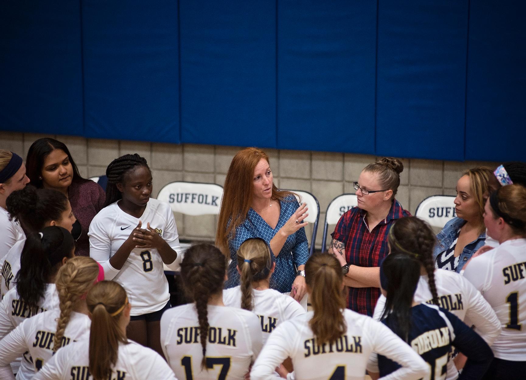 Volleyball Hosts Rivier on Columbus Day