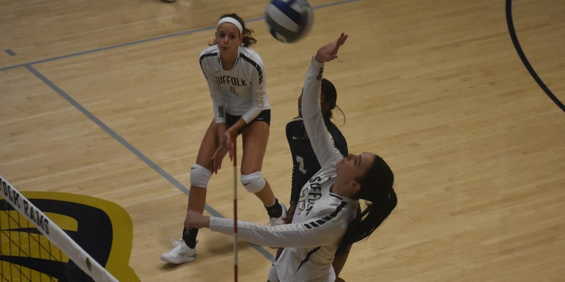Volleyball Rallies Past Lasell in Five in GNAC Debut