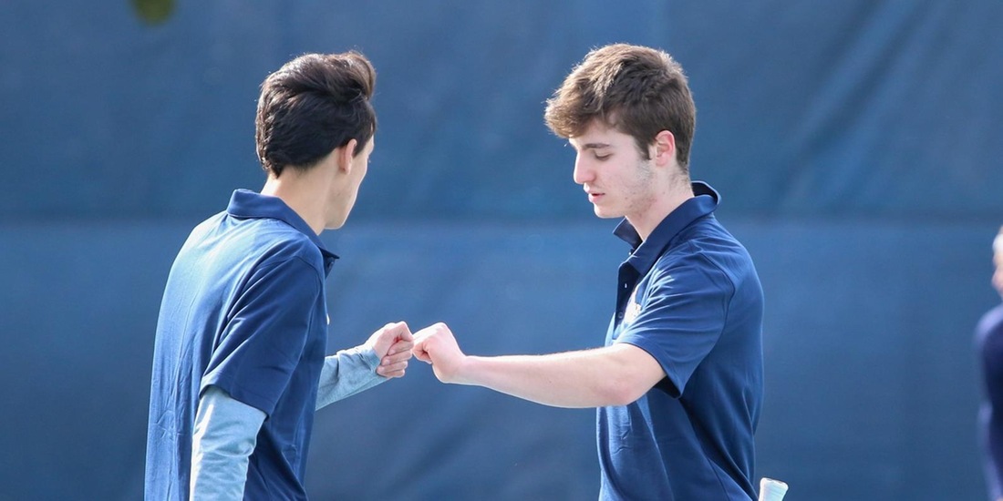 Men’s Tennis Secures CCC Playoff Spot, Clips Curry, 7-2