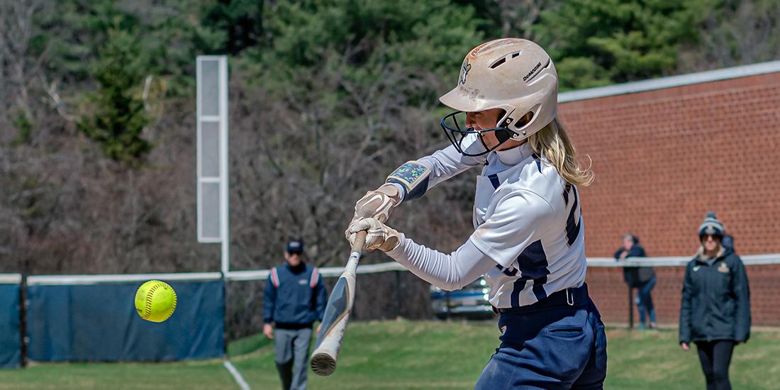 Softball’s Late Rally Falls Short in Game 1 With RWU, 9-4
